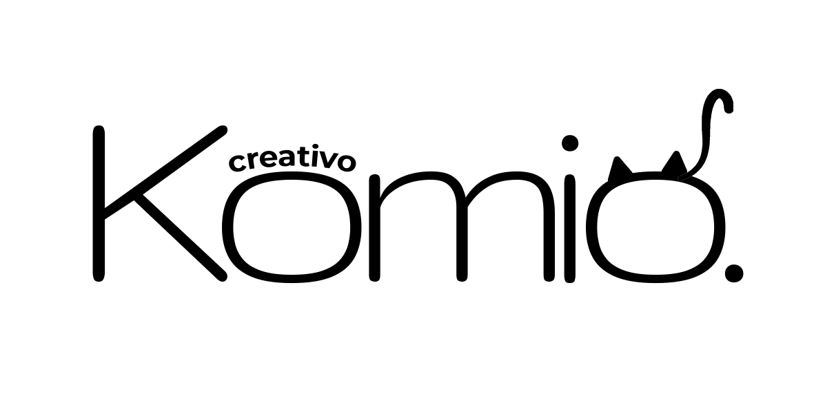 Logo Komio Creativo diseño minimalista y elegante